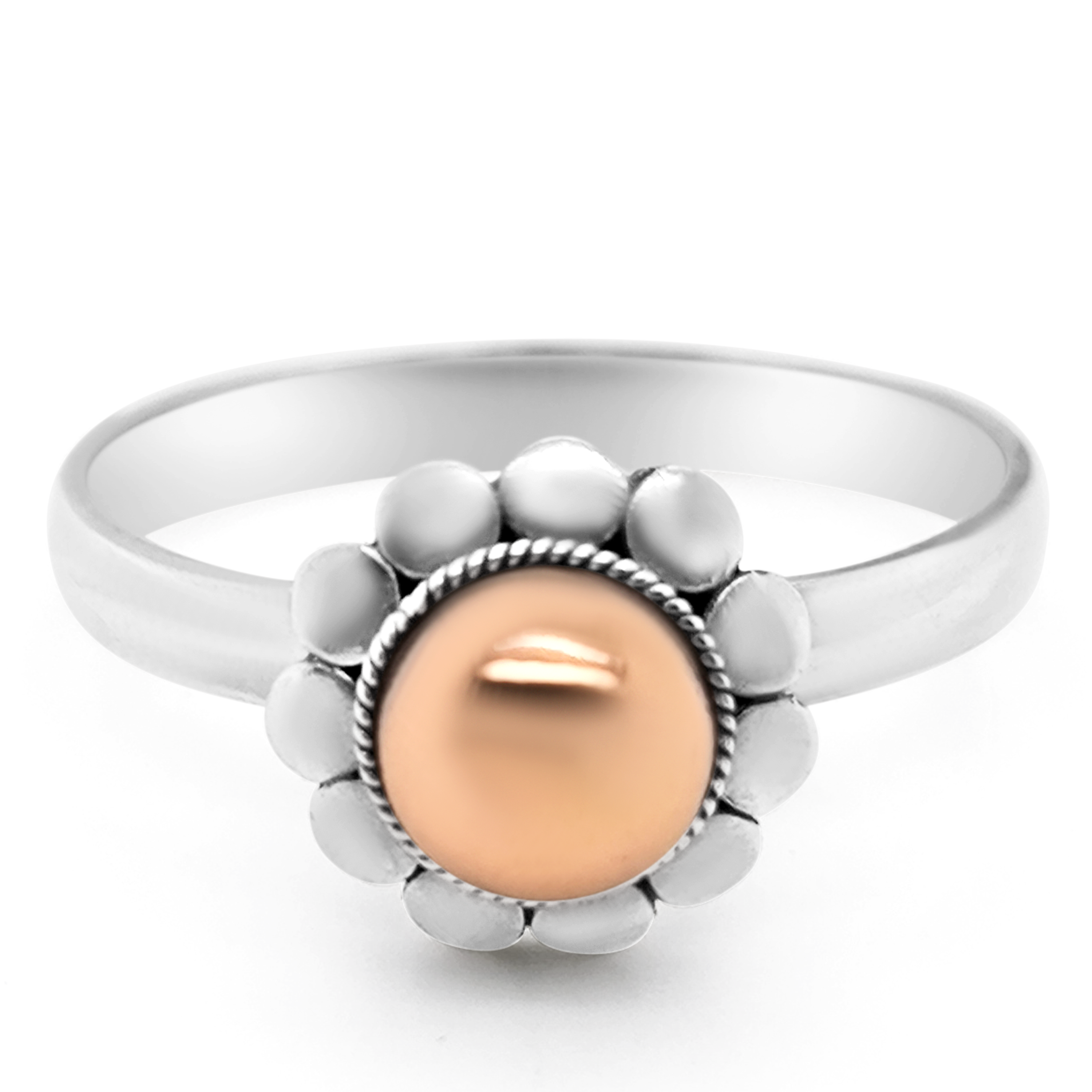 Inel Argint  cu Aur 18K