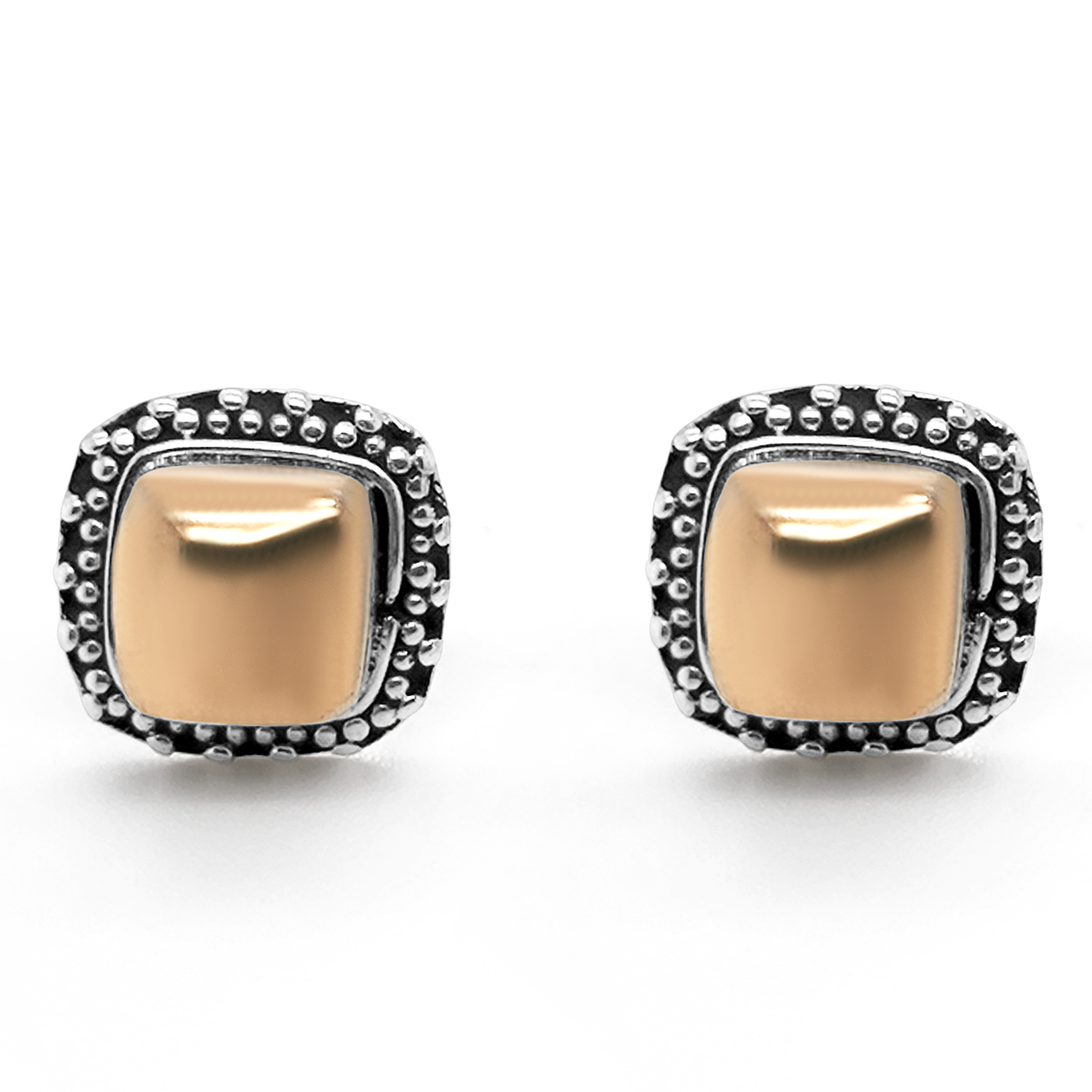 Cercei Argint cu Aur 18K