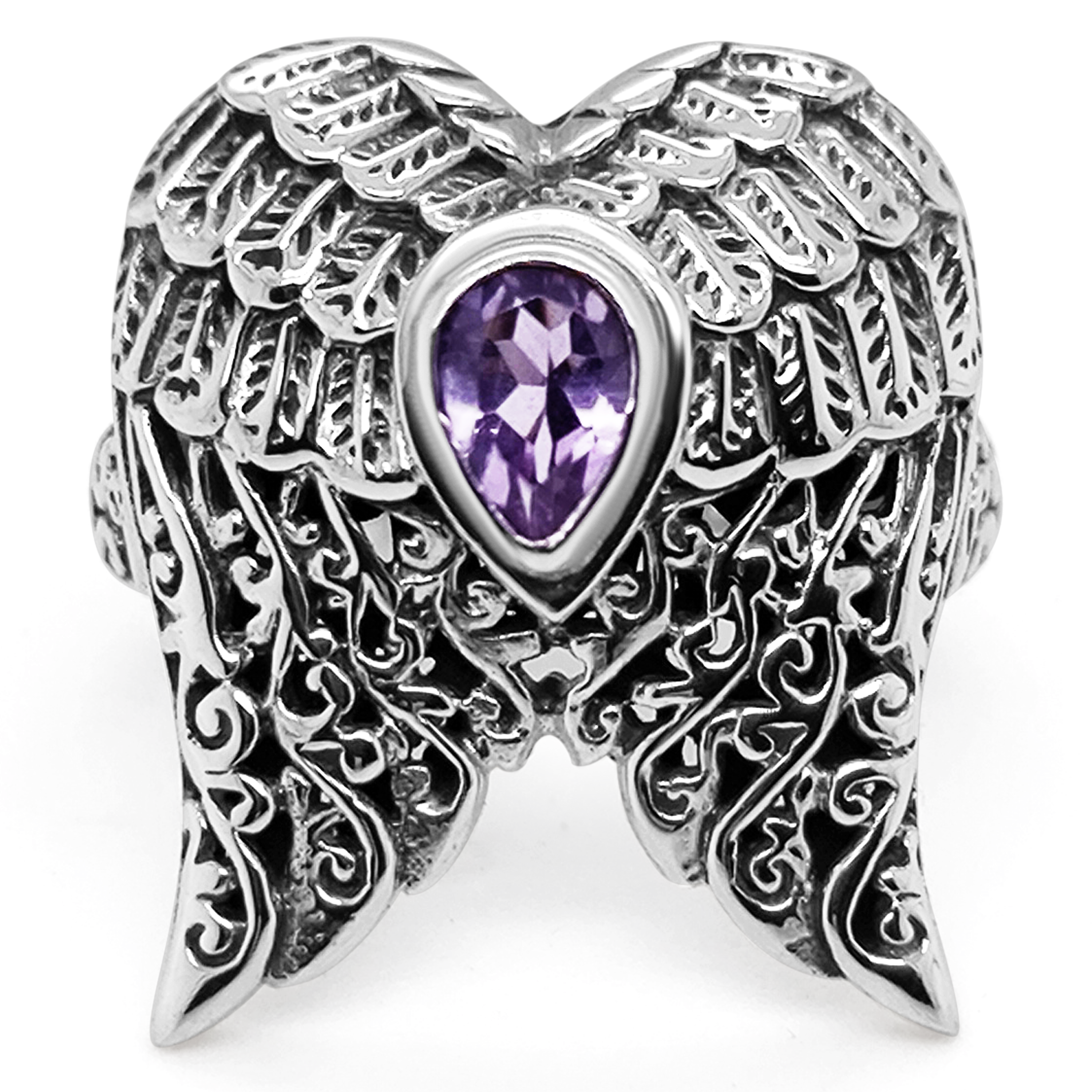 Inel Angel Wings cu Ametist