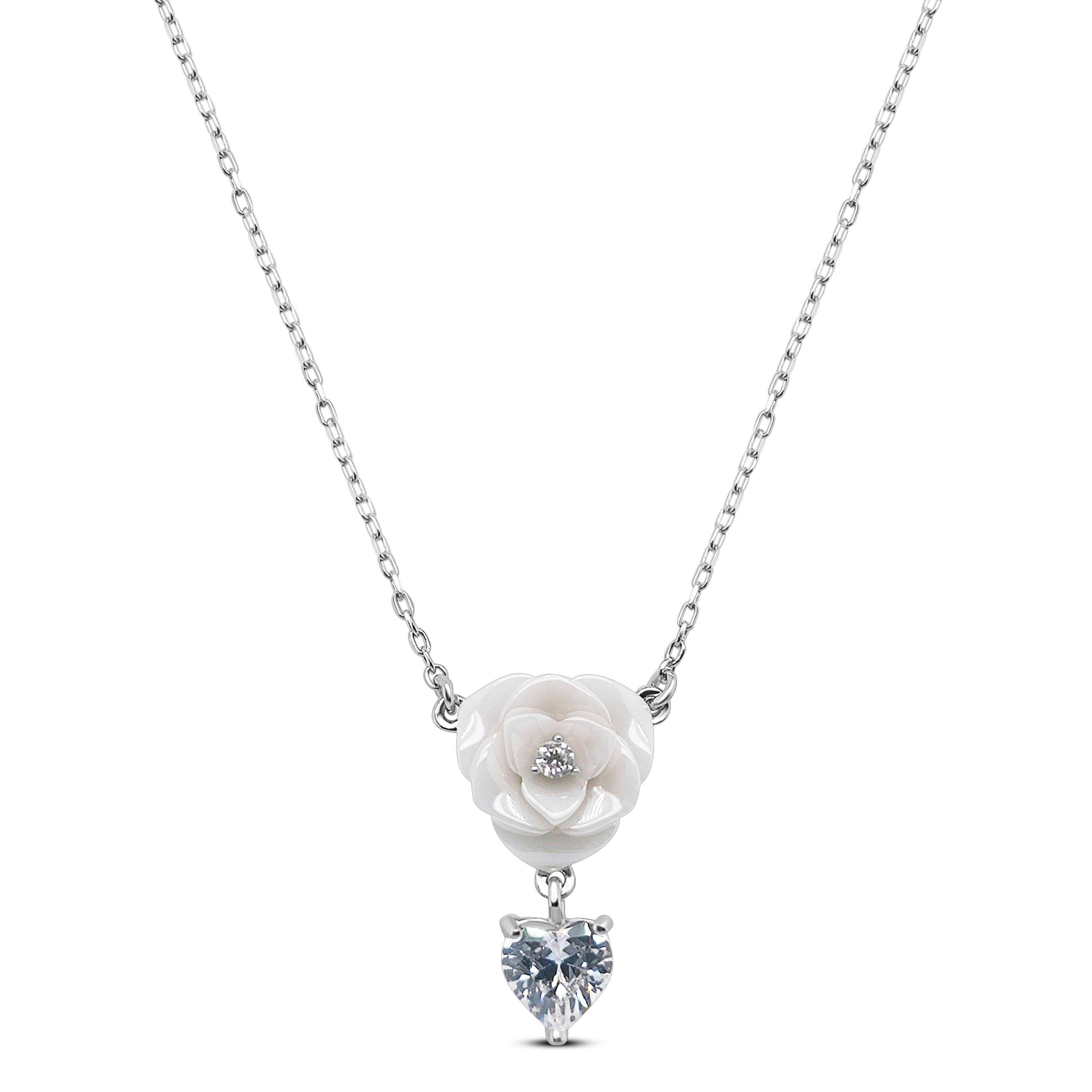 Colier Argint cu Sidef și Swarovski