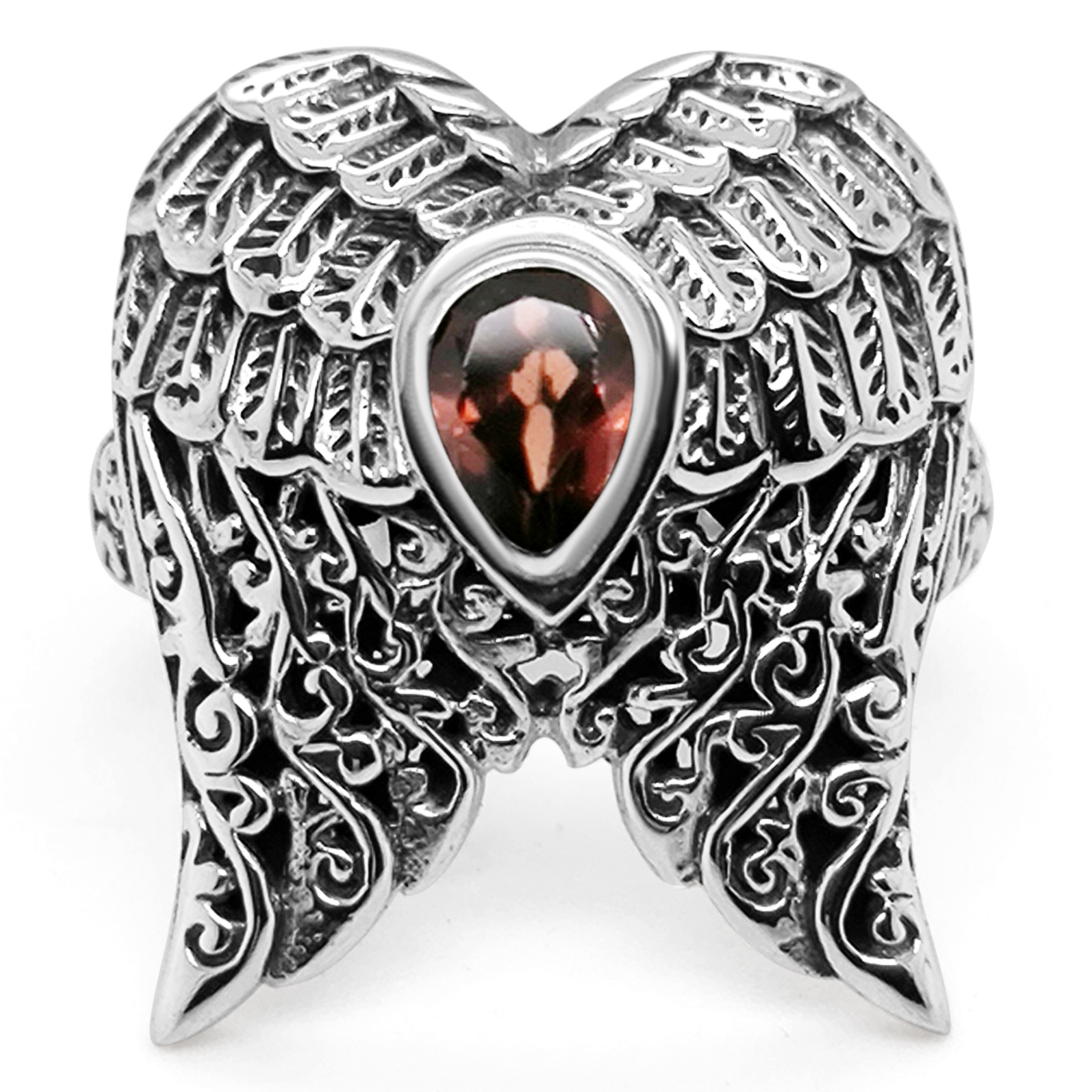Inel Granat Angel Wings 925