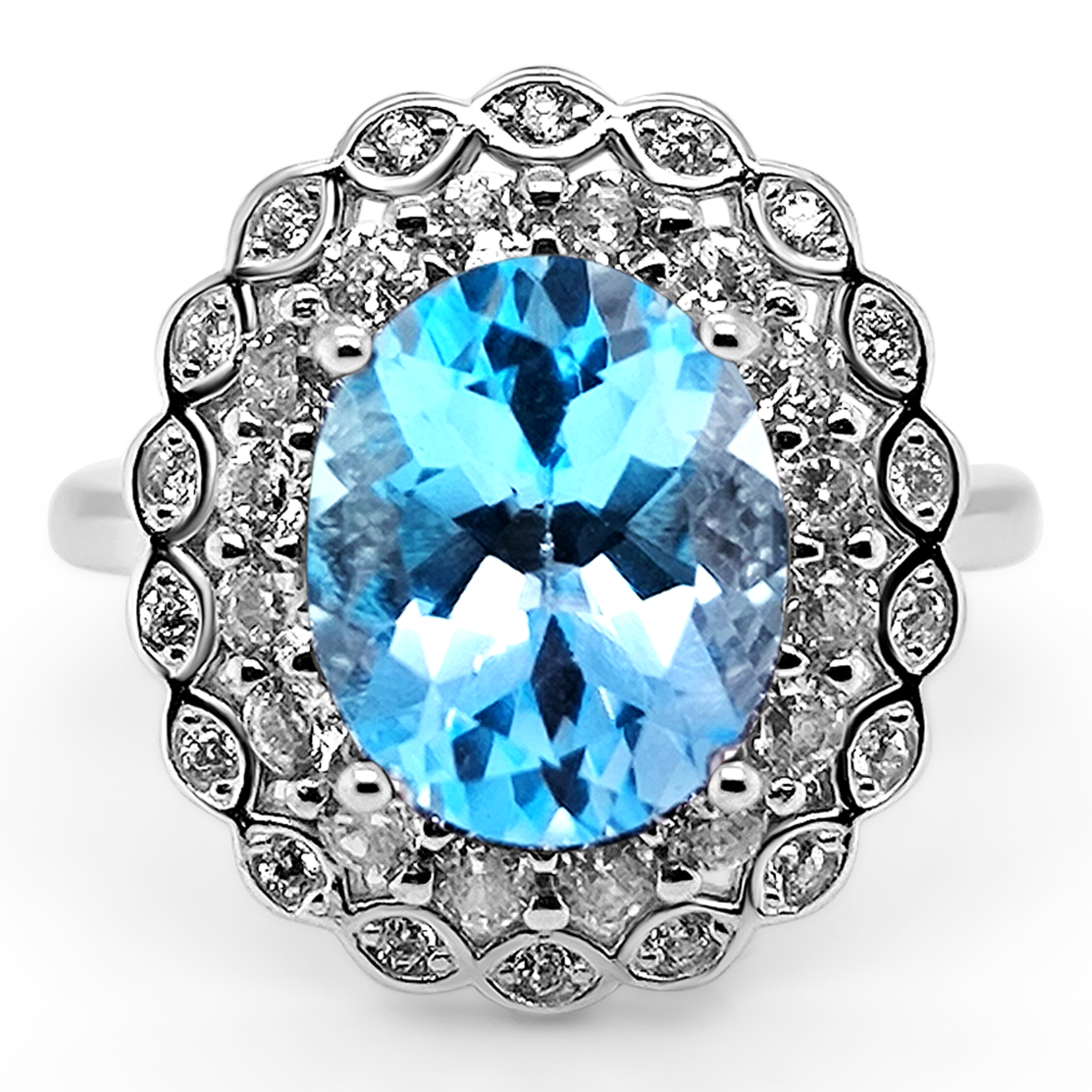 Inel Argint cu Topaz si Swarovski