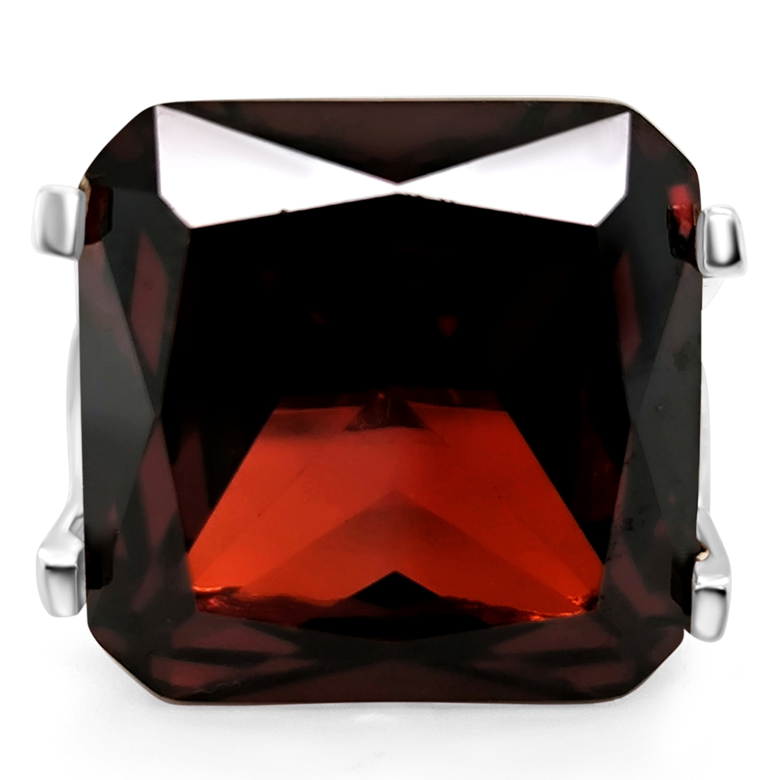 Inel Argint Cubic Zirconia Rosu
