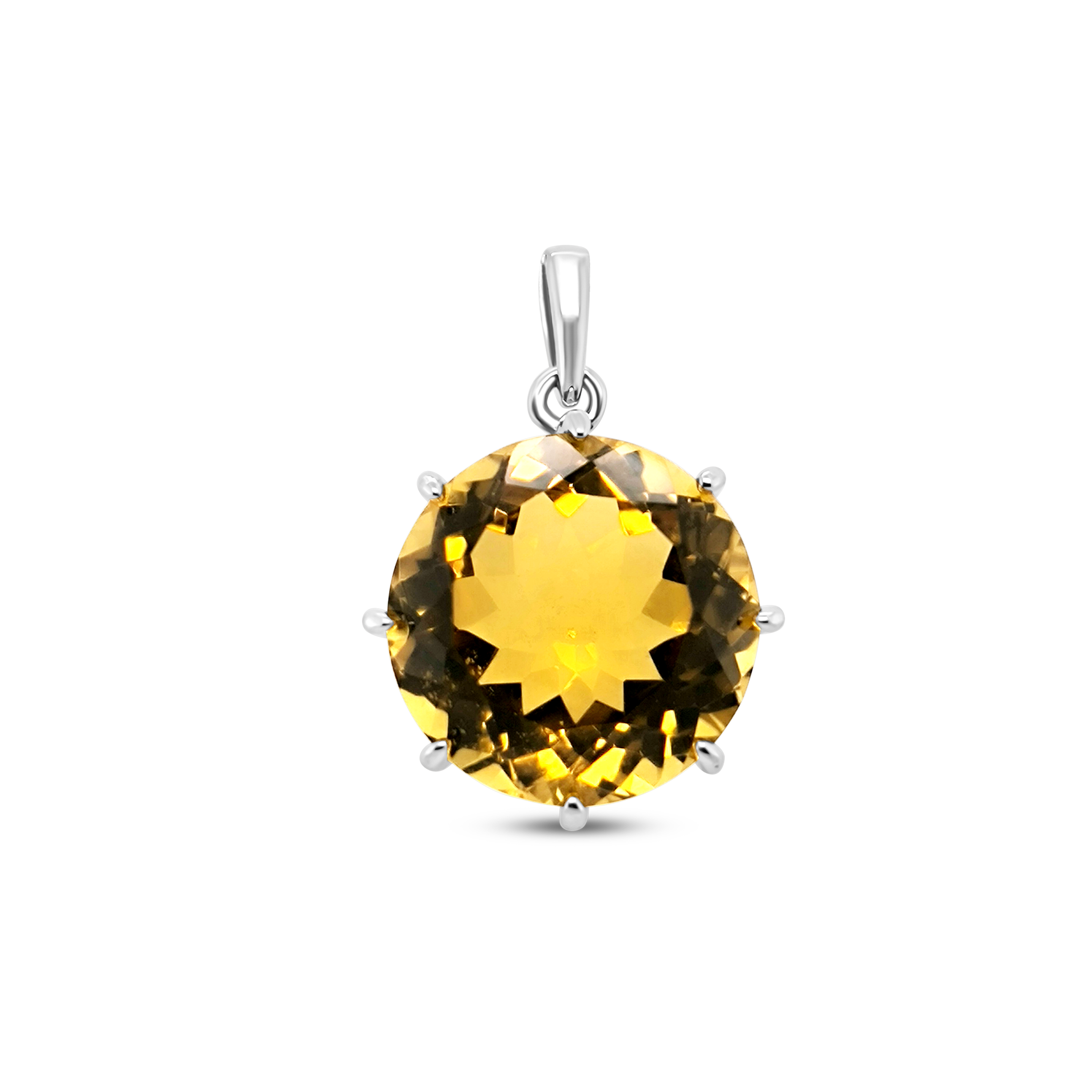 Pandantiv Citrin cu Swarovski din Argint