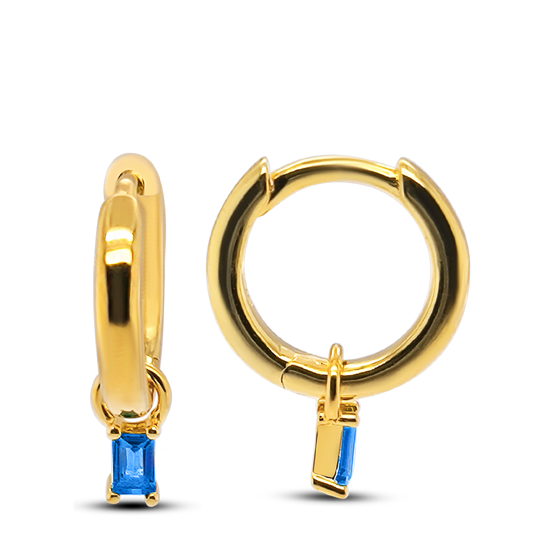 Cercei Argint placati cu Aur 14K și Swarovski