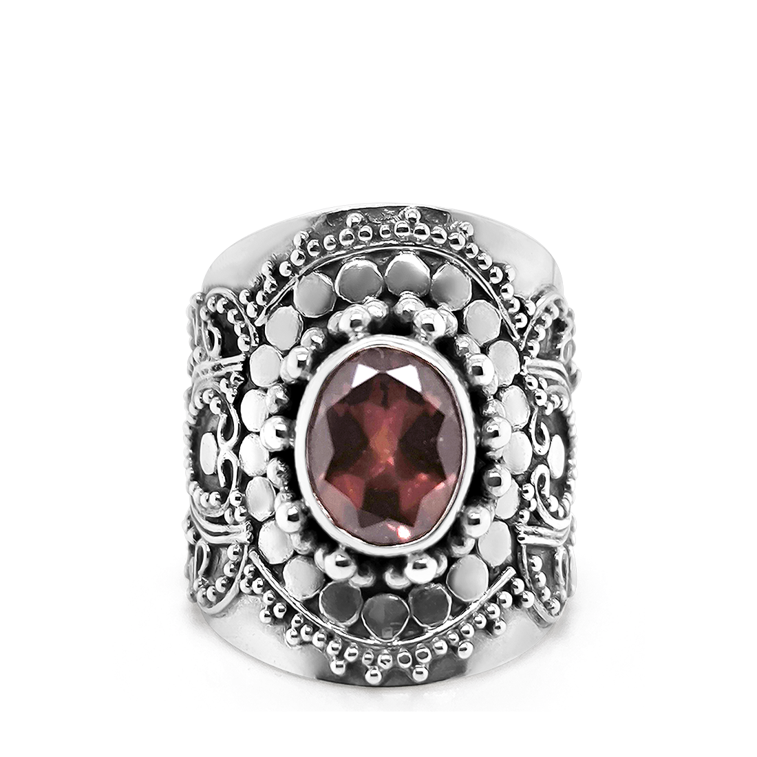 Inel Retro Granat - Argint