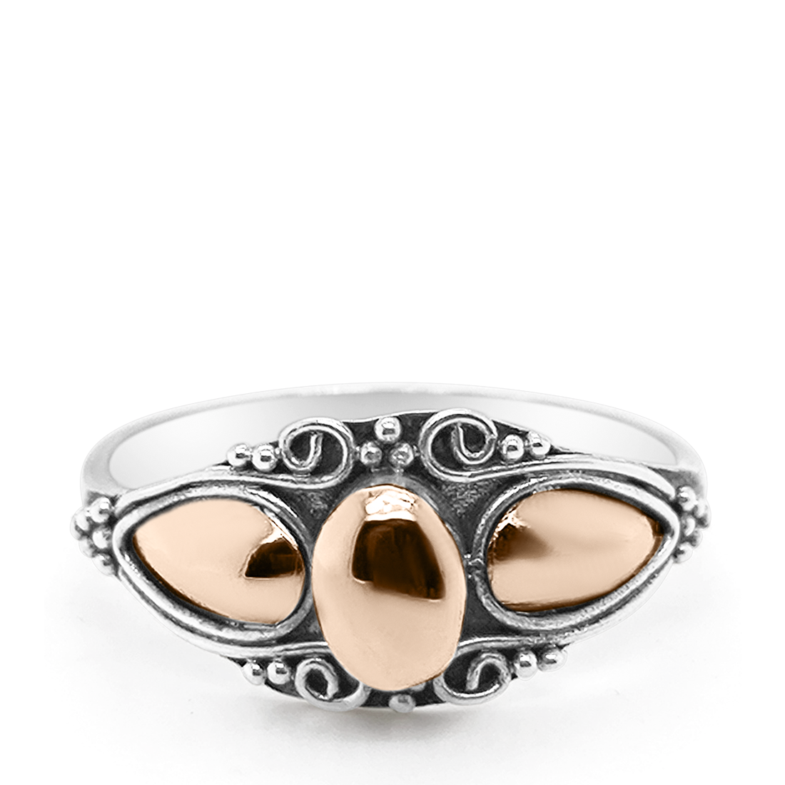 Inel Argint Cu Aur 14k