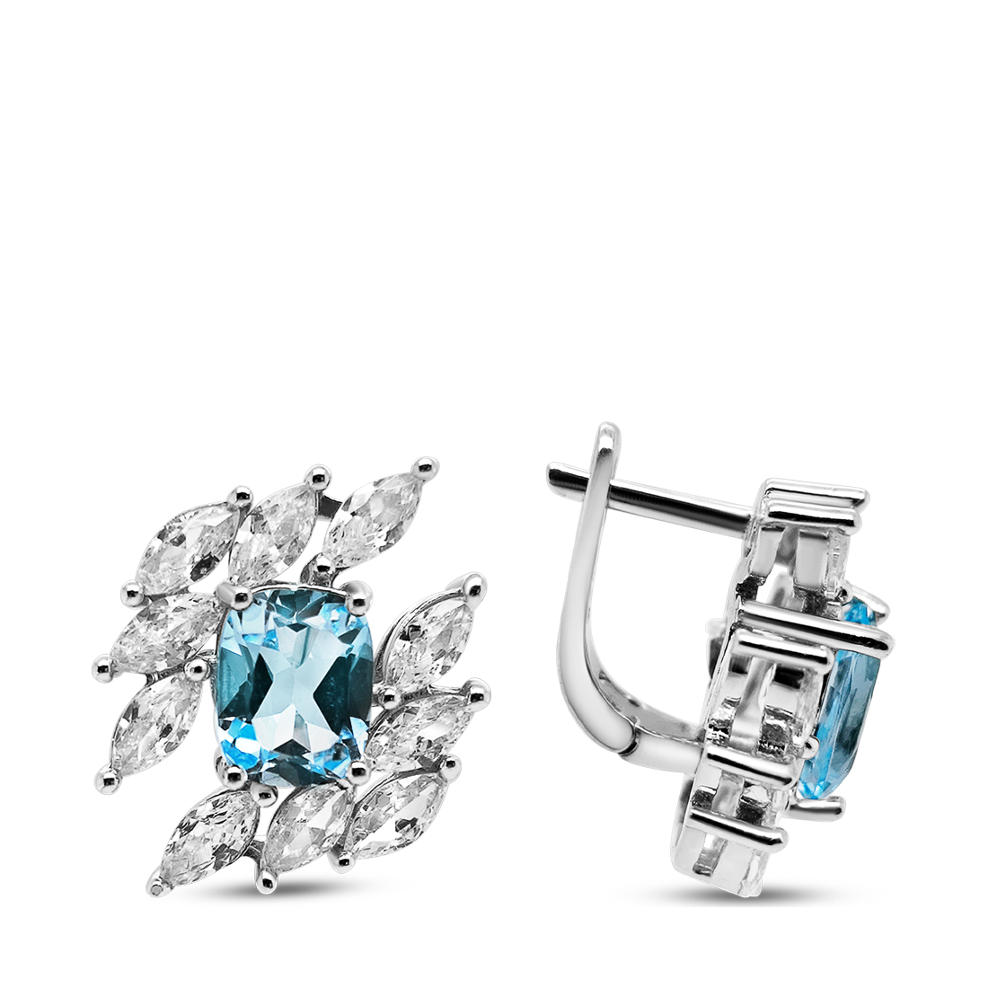 Cercei Argint cu Topaz și Swarovski