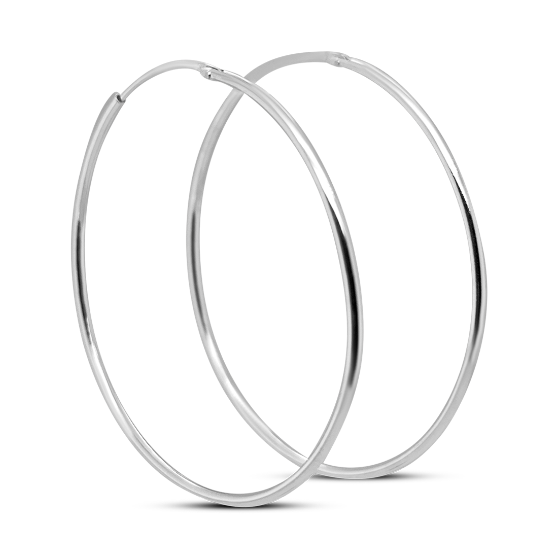 Hoop Earrings -  Argint