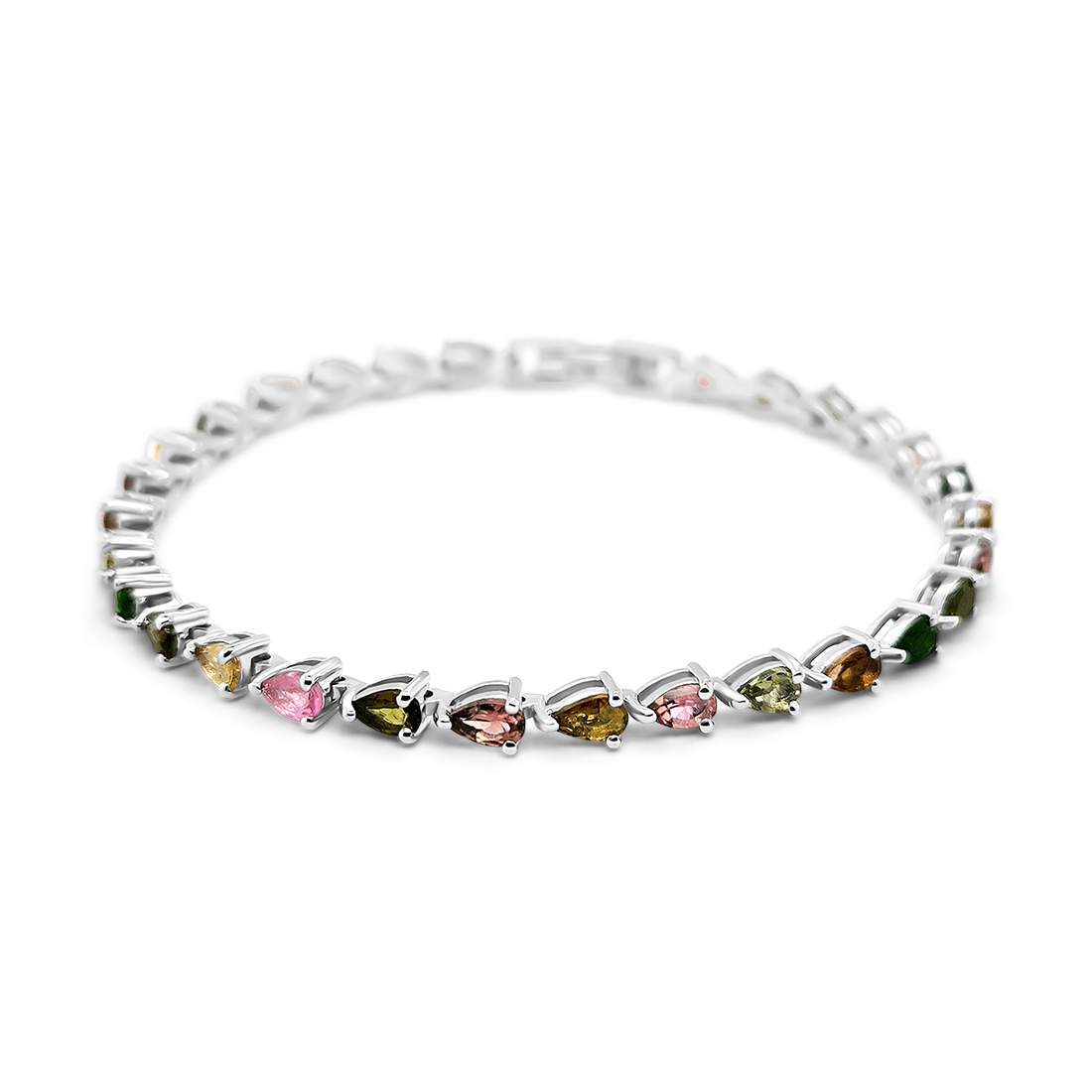 Bratara Rainbow - Turmaline cu Argint