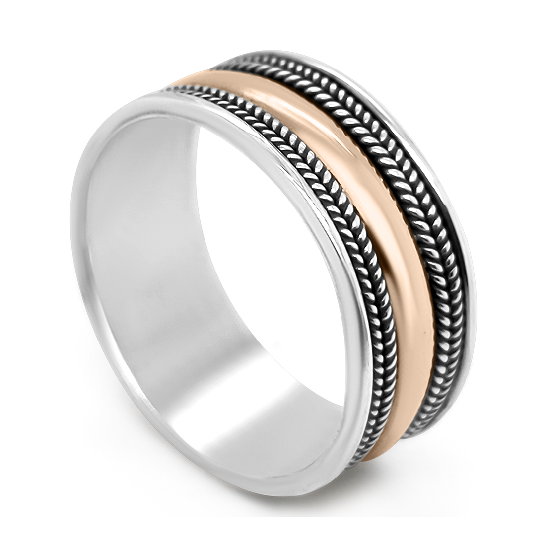 Inel Argint cu Aur 18K