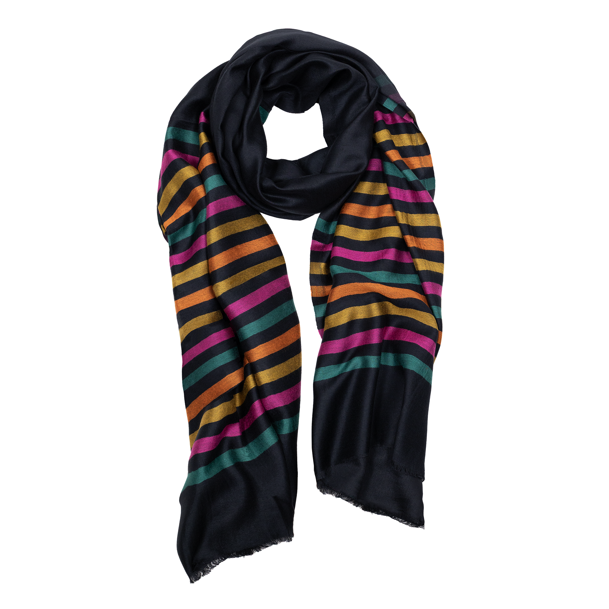 Esarfa Bumbac Black-Multi