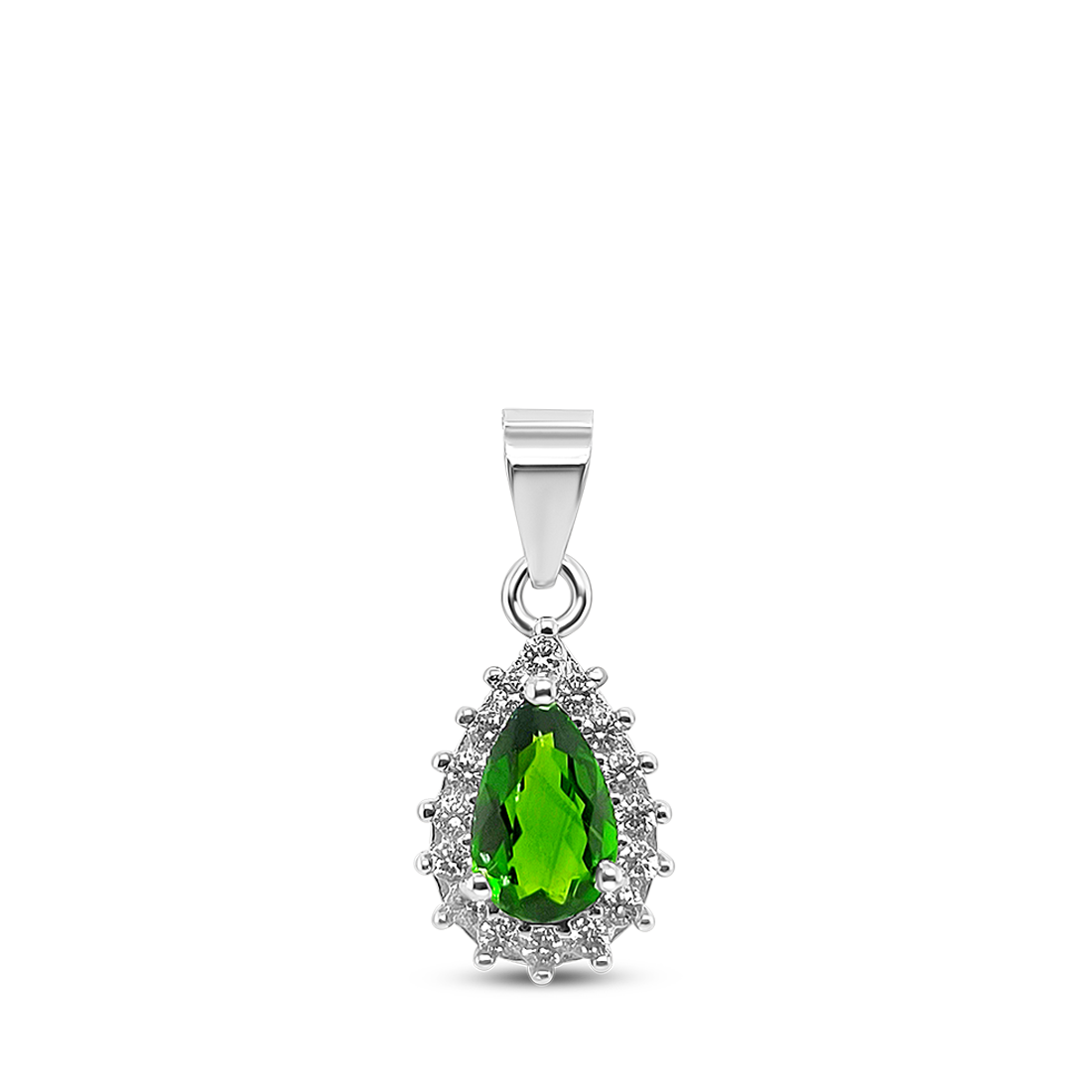 Pandantiv Argint cu Peridot și Swarovski
