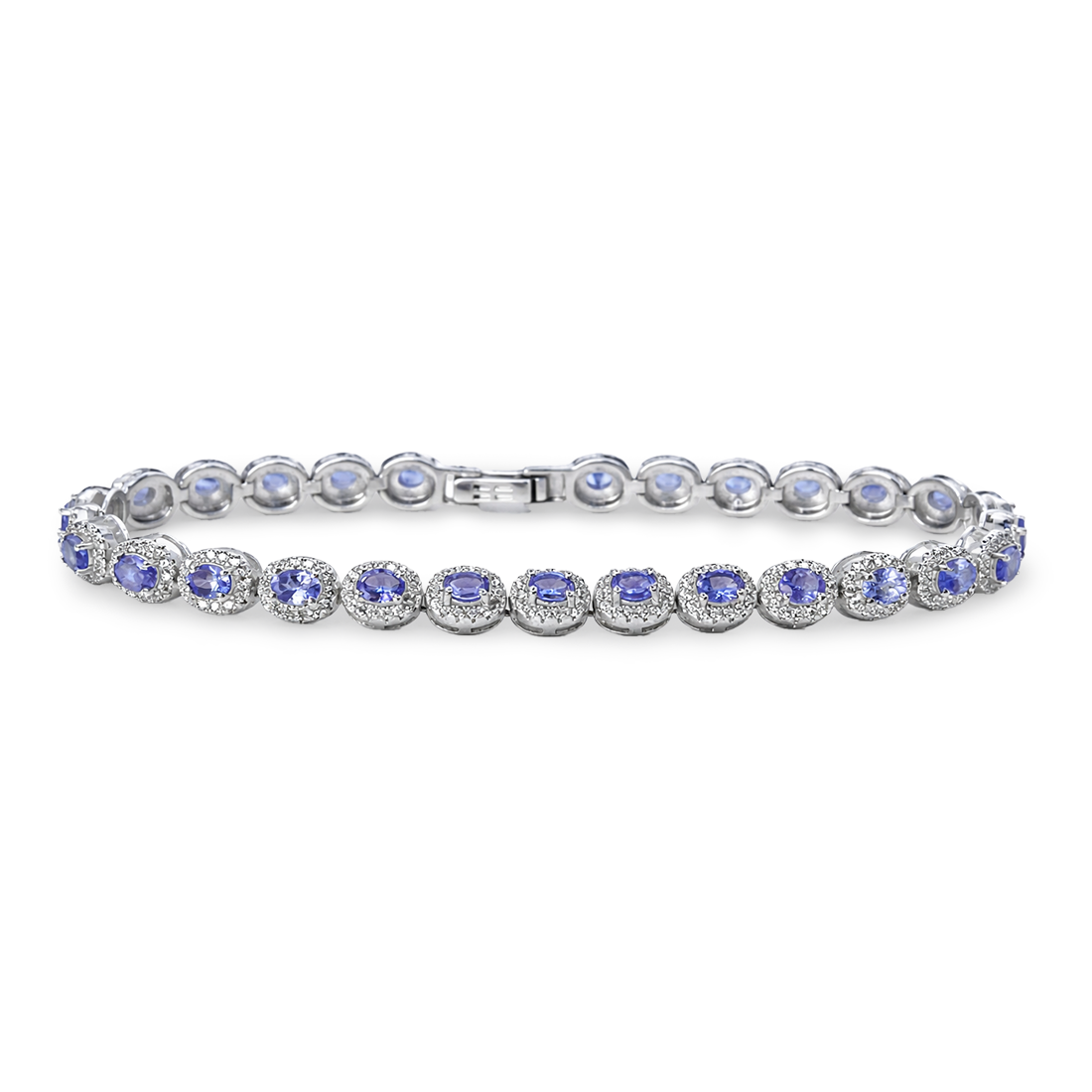 Brățară Tennis Argint cu Tanzanit și Swarovski